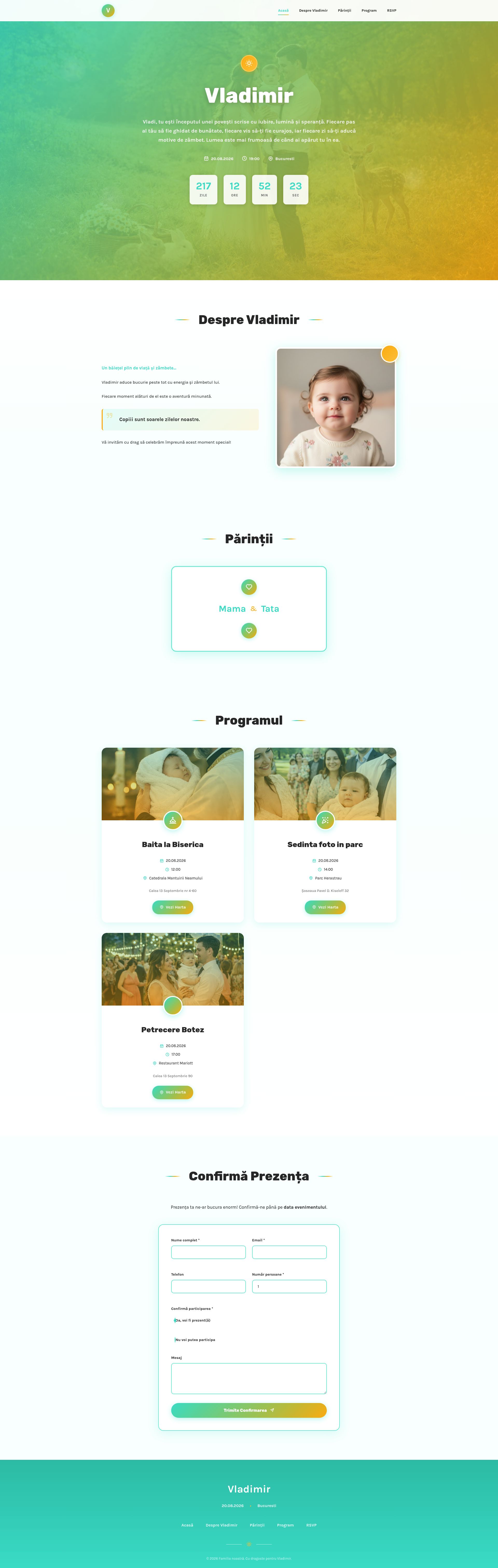 Contemporary Fresh Turquoise & Sunshine